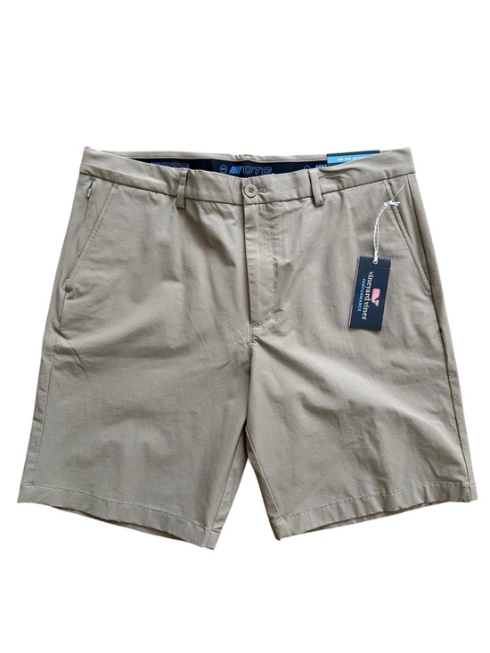Vineyard Vines Other - Vineyard Vines OTG On-The-Go Shorts Khaki 9” Performance Size 34 NWT